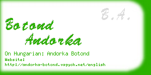 botond andorka business card